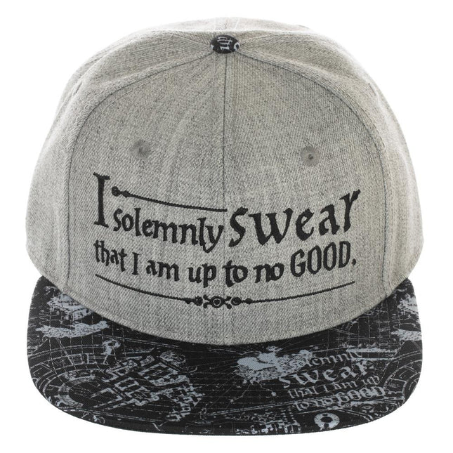 Harry Potter I Solemnly Swear Snapback Heather Gray Baseball Cap