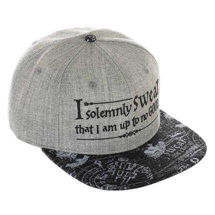 Harry Potter I Solemnly Swear Snapback Heather Gray Baseball Cap