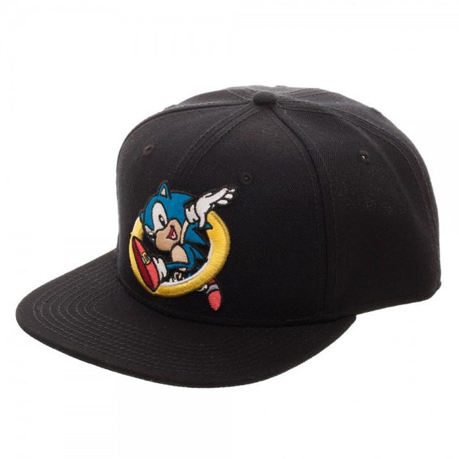 Sega Genesis Sonic Embroidered Flat Bill Snapback Baseball Cap