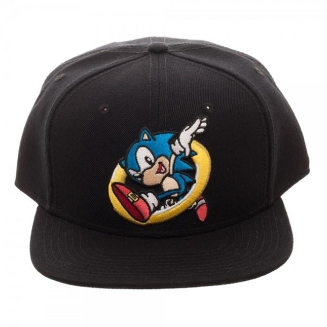 Sega Genesis Sonic Embroidered Flat Bill Snapback Baseball Cap