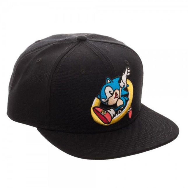 Sega Genesis Sonic Embroidered Flat Bill Snapback Baseball Cap