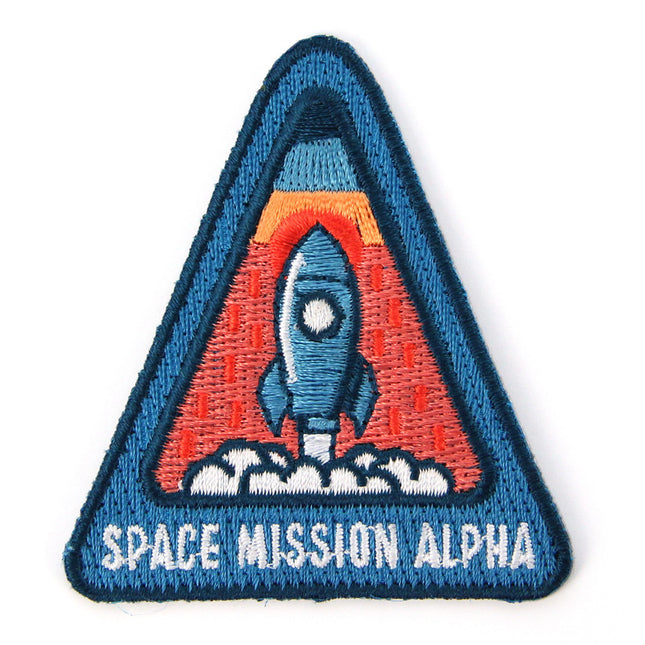 Space Mission Alpha Decorative Embroidered Sew or Iron-on Backing Patch