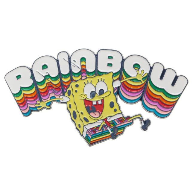 Sponge Bob Rainbow 3" Large Lapel Pin Badge
