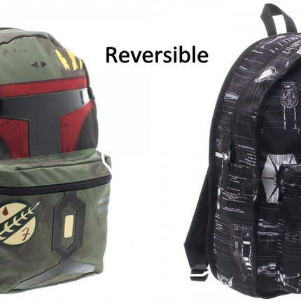 Star Wars Boba Fett Reversible Backpack with Blue Print