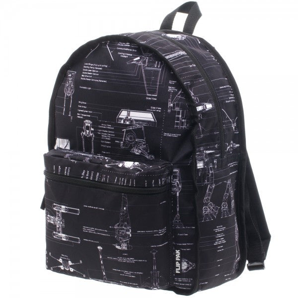 Star Wars Boba Fett Reversible Backpack with Blue Print