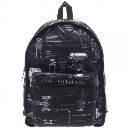 Star Wars Boba Fett Reversible Backpack with Blue Print