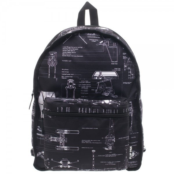 Star Wars Boba Fett Reversible Backpack with Blue Print