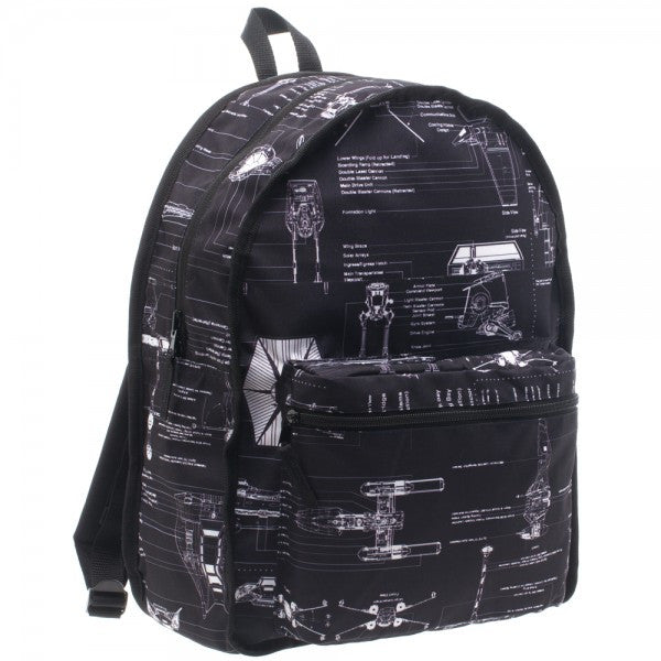 Star Wars Boba Fett Reversible Backpack with Blue Print