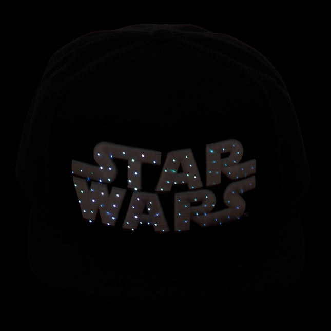 Star Wars Fiber Optic Lights Logo Snapback Baseball Cap