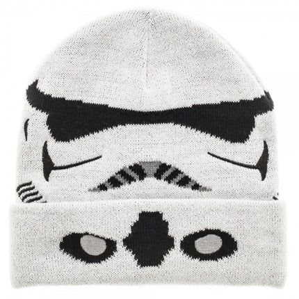 Star Wars Storm Trooper Cuff Knit Beanie White