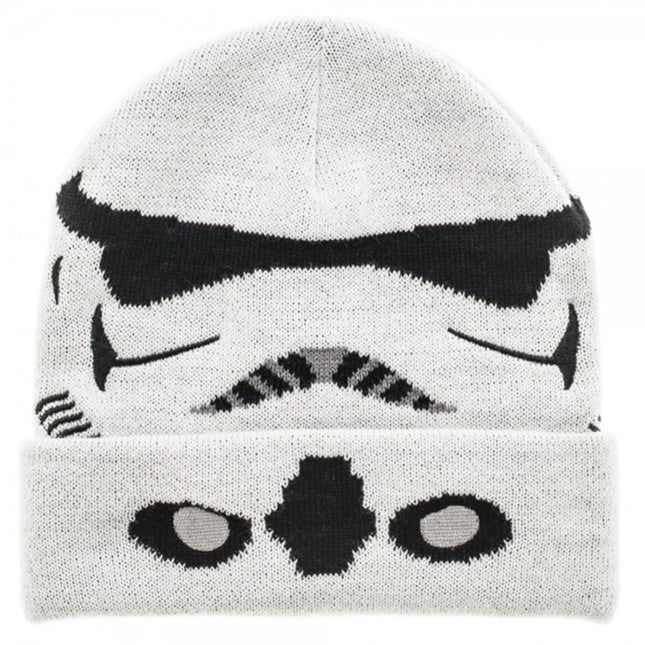 Star Wars Storm Trooper Cuff Knit Beanie White