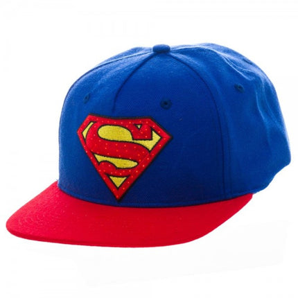 Superman Fiber Optic Lights Logo Snapback Baseball Cap