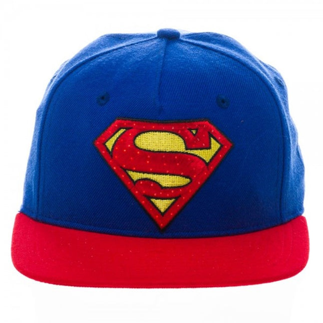 Superman Fiber Optic Lights Logo Snapback Baseball Cap