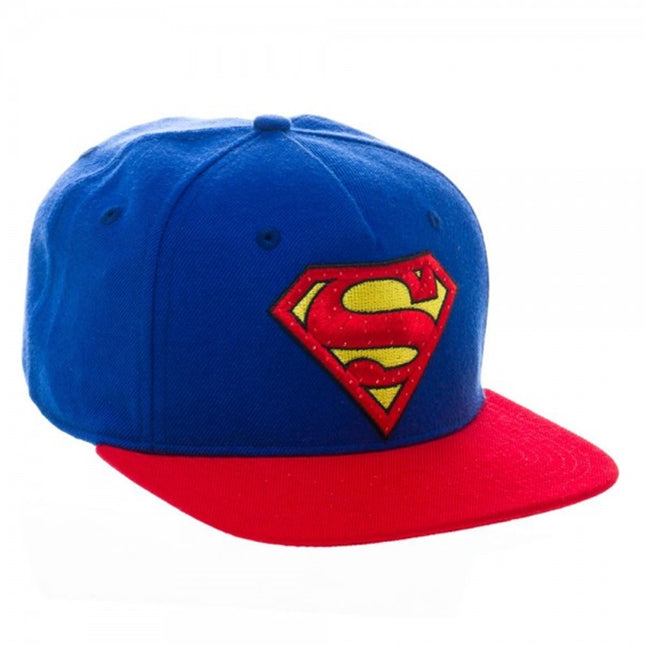 Superman Fiber Optic Lights Logo Snapback Baseball Cap