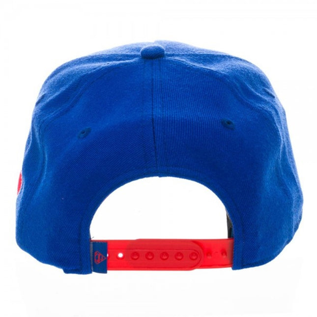 Superman Fiber Optic Lights Logo Snapback Baseball Cap
