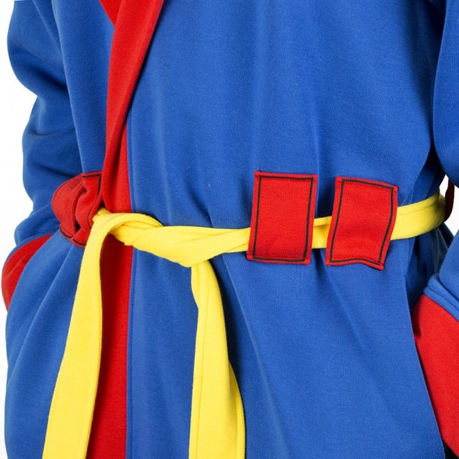 Superman Symbol Men's Hooded Bath Robe with Belt (S/M)