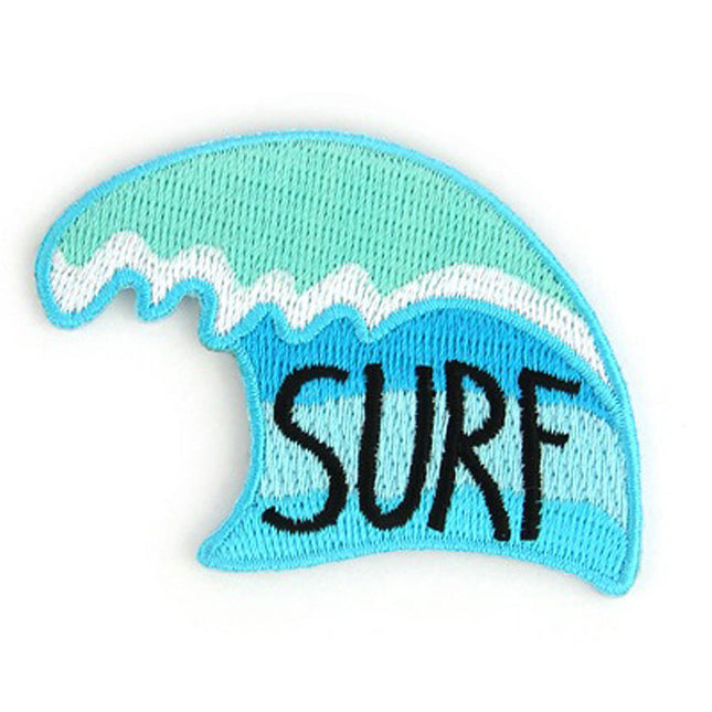 Perfect Wave Decorative Embroidered Sew or Iron-on Backing Patch