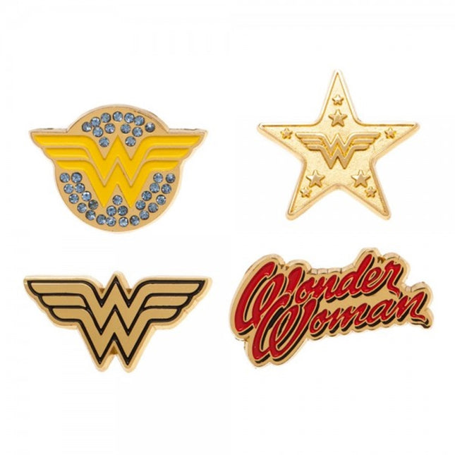 Wonder Woman Enamel Metal Mini Pin Badge Set