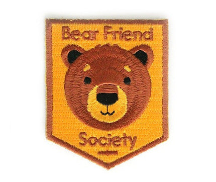 Bear Friend Society Decorative Embroidered Sew or Iron-on Backing Patch