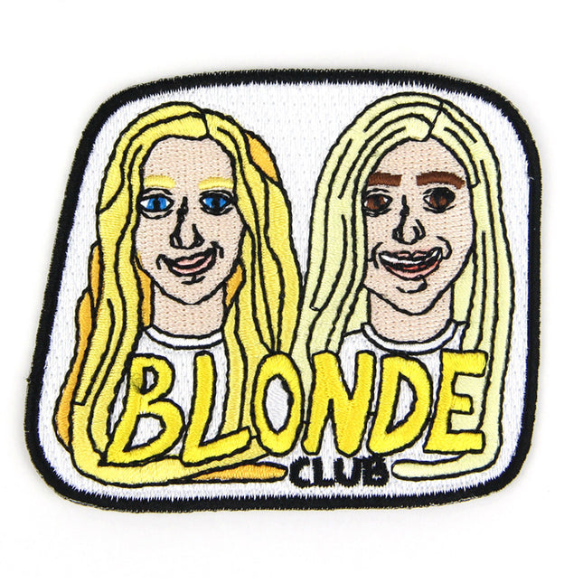 Blond Club Decorative Embroidered Sew or Iron-on Backing Patch