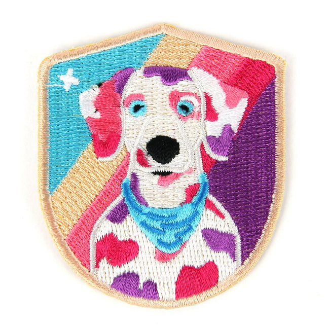 Cosmic Dalmation Decorative Embroidered Sew or Iron-on Backing Patch