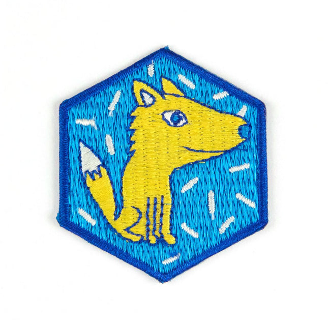 Fox Embroidered Sew or Iron-on Backing Patch