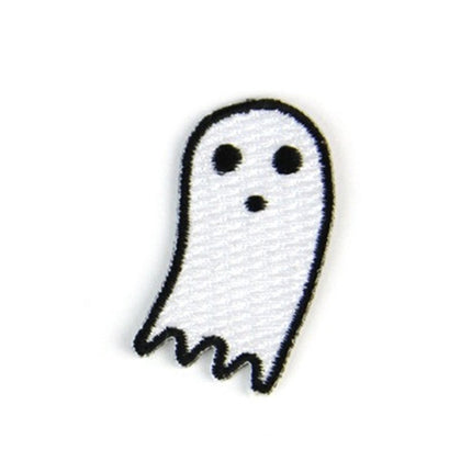 Mini Ghost Embroidered Sew or Iron-on Backing Patches