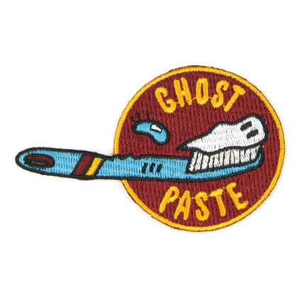 Ghost Paste Embroidered Sew or Iron-on Backing Patch
