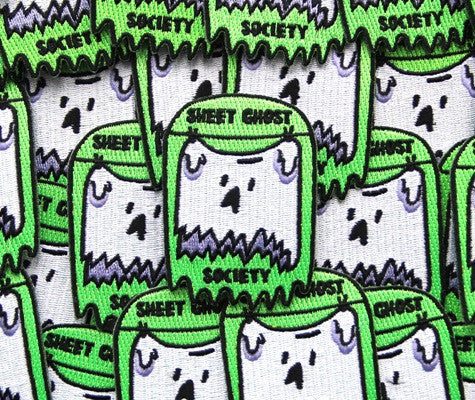 Sheet Ghost Decorative Embroidered Sew or Iron-on Backing Patch