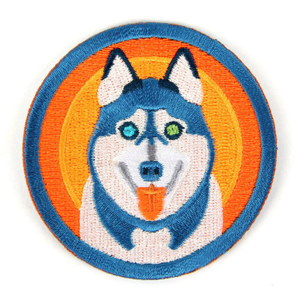 Husky Decorative Embroidered Sew or Iron-on Backing Patch
