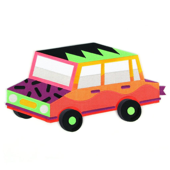 Neon Ride Rad Look Embroidered Back Patch