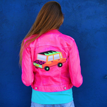 Neon Ride Rad Look Embroidered Back Patch