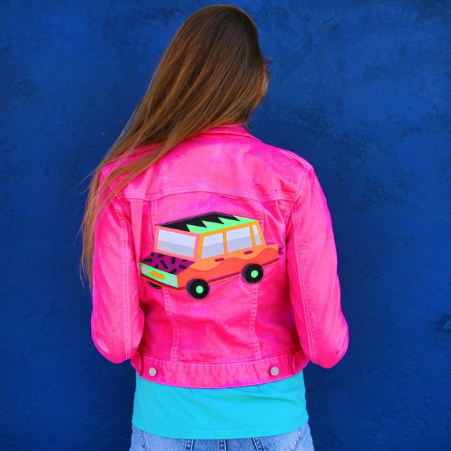 Neon Ride Rad Look Embroidered Back Patch
