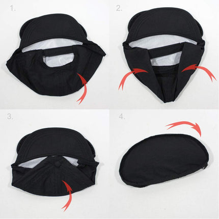 Cap Sac Adjustable Cap with Pocket Black