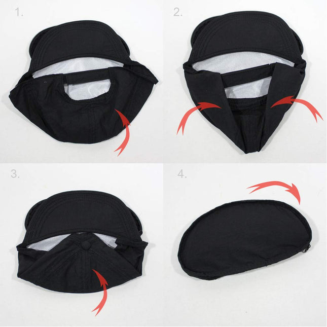 Cap Sac Adjustable Cap with Pocket Black