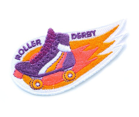 Roller Derby Decorative Embroidered Sew or Iron-on Backing Patch