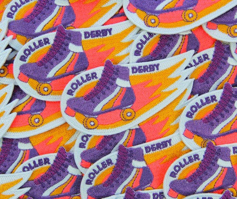 Roller Derby Decorative Embroidered Sew or Iron-on Backing Patch