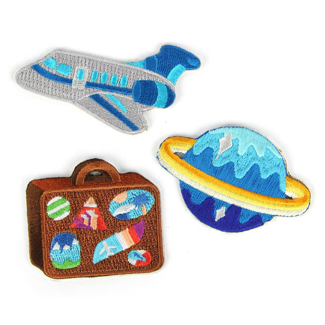 Sky High Decorative Embroidered Sew or Sticker Patch Pack