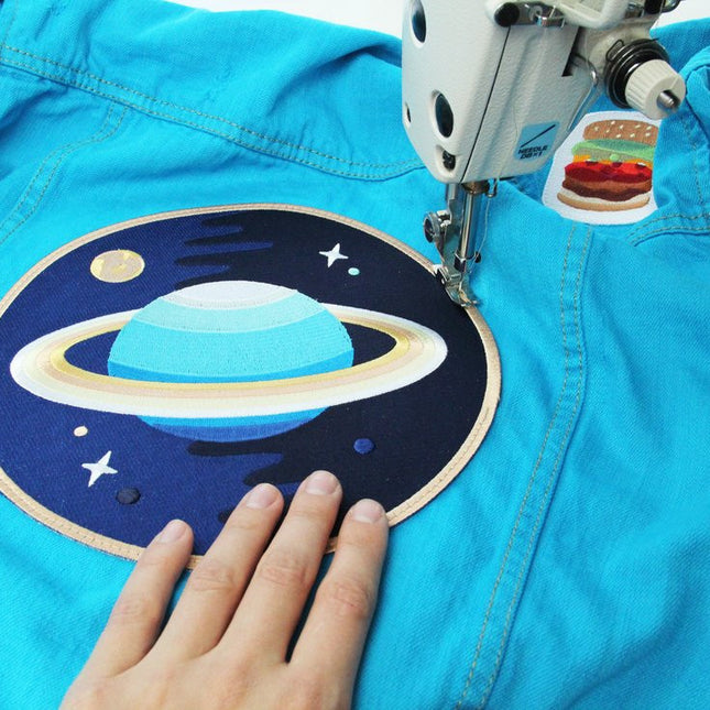 Galaxy Planet Rad Look Embroidered Back Patch
