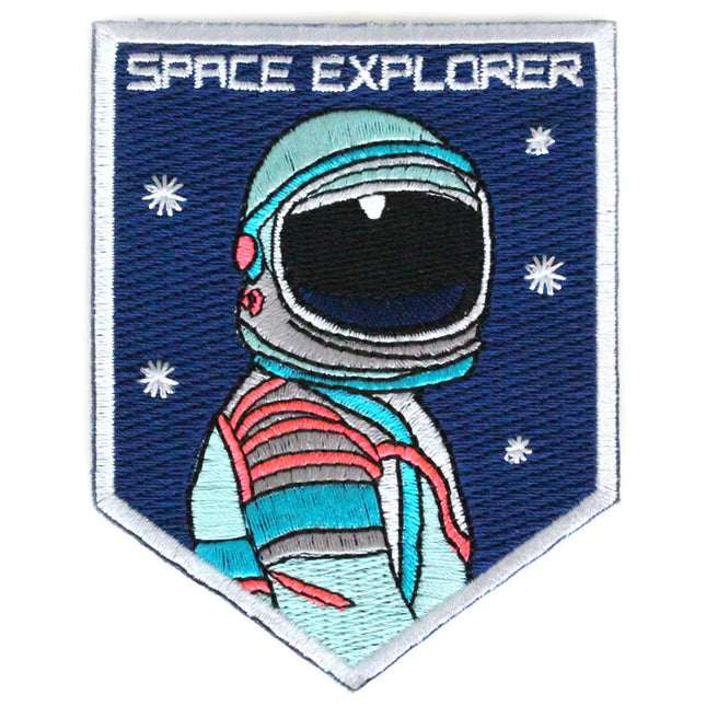 Space Explorer Embroidered Sew or Iron-on Backing Patch