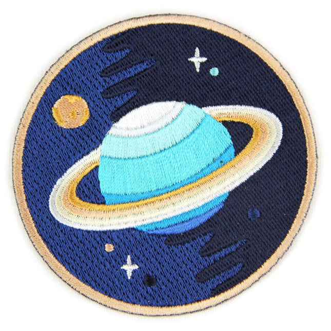 Galaxy Planet Decorative Embroidered Sew or Iron-on Backing Patch